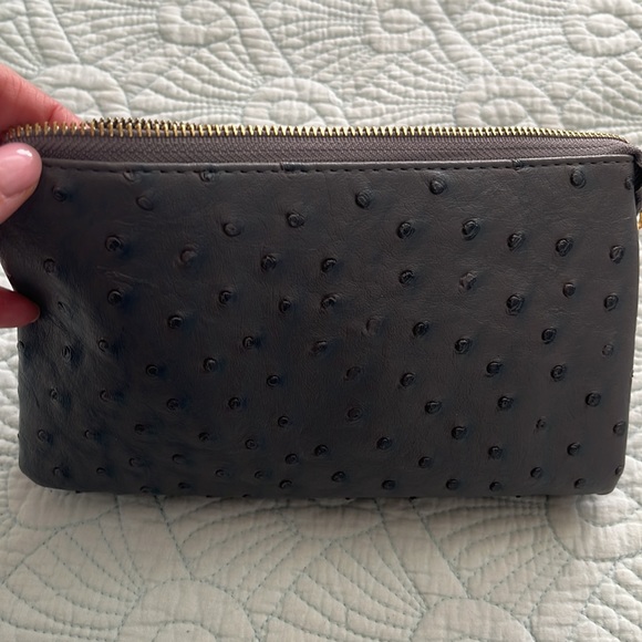 Slate blue like leather crossbody with removable strap. Very soft. - Picture 6 of 8